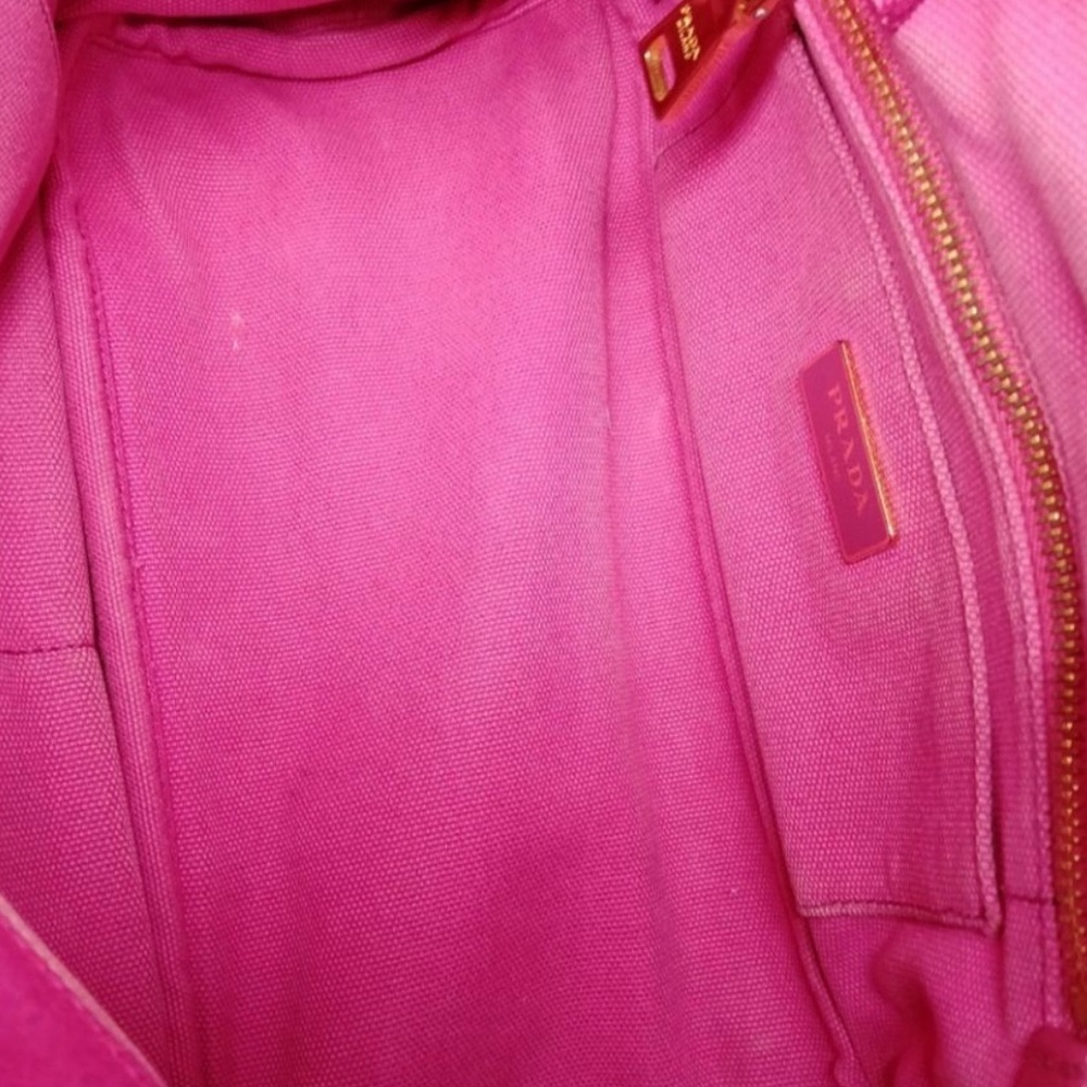 Prada pink canapa tote with strap - Picture 3 of 11